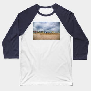 Stormy Skies and Beach Huts at Mudeford Baseball T-Shirt